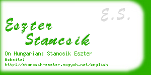 eszter stancsik business card